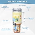 thumbnail image 5 of Saiise 40 oz Insulated Cup with Handle,Double Wall Vacuum Stainless Steel Tumbler, For Cold/Hot Drinks,Coffee Travel Mug for Car/Home/Office/Party/Camping- Bluey, 5 of 8