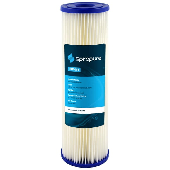 SpiroPure 10x2.5in 20 Micron Pleated Cellulose Polyester Filter (24 Pack)