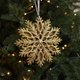 thumbnail image 4 of Christmas Tree Ornaments Powdered Gold Snowflakes Hollow Plastic Double Sided Christmas Decorations Scene Setup, 4 of 6