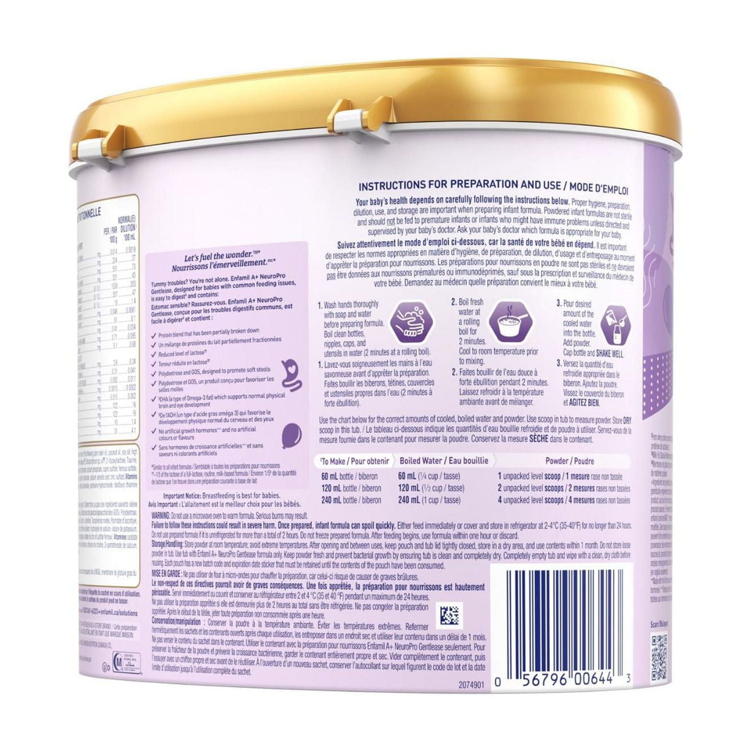 NeuroPro™ Gentlease, Baby Formula, 0-12 months, Powder Tub