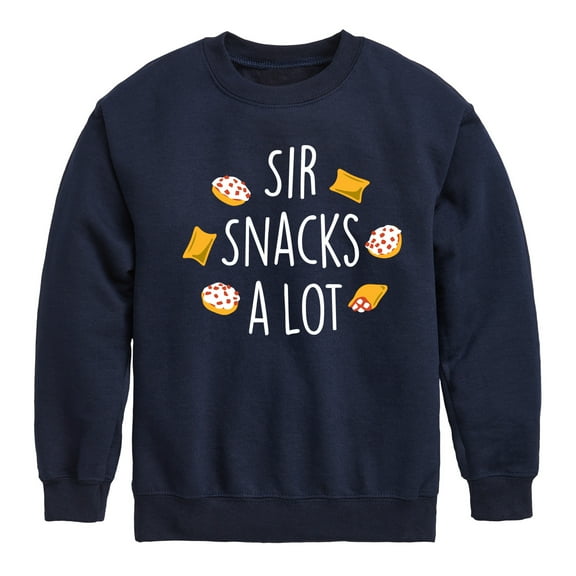 Instant Message - Sir Snacks A Lot - Toddler & Youth Crewneck Fleece Sweatshirt