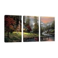 thumbnail image 1 of Cuadro Decorativo Tríptico Vertical Canvas Revolution Cabaña en el Bosque Set De 3 Cuadros 25x38 cm, 1 of 5