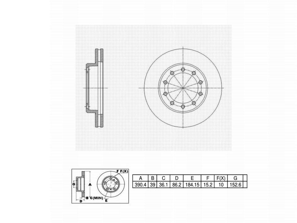 Winstop Brake Rotor, Front WS233060, Chevrolet B7 2002-1993