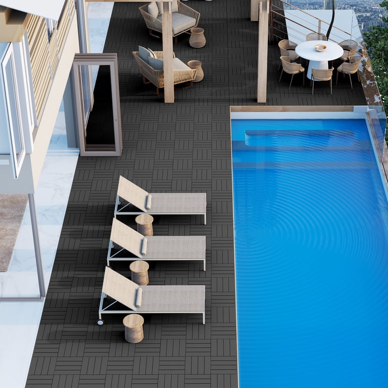 TrumanPick 72 PCS Deck Tiles Patio Pavers Interlocking Flooring