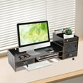 thumbnail image 4 of Tabletop Computer Monitor Riser Desktop Monitor Stand Monitor Stand Organizer with Drawer Black, 4 of 13