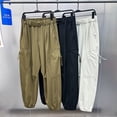 thumbnail image 2 of Pantalones de trabajo nuevos de primavera/verano, pantalones largos de trabajo con bolsillos y lazo a la moda para hombre, 2 of 5