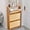 Natural, variant on Rattan Shoe Storage Cabinet for Entryway, Bamboo Slim Shoe Cabinet with 3 flip Drawers, Freestanding Shoe Organizer for Hallway, Narrow Space,Black