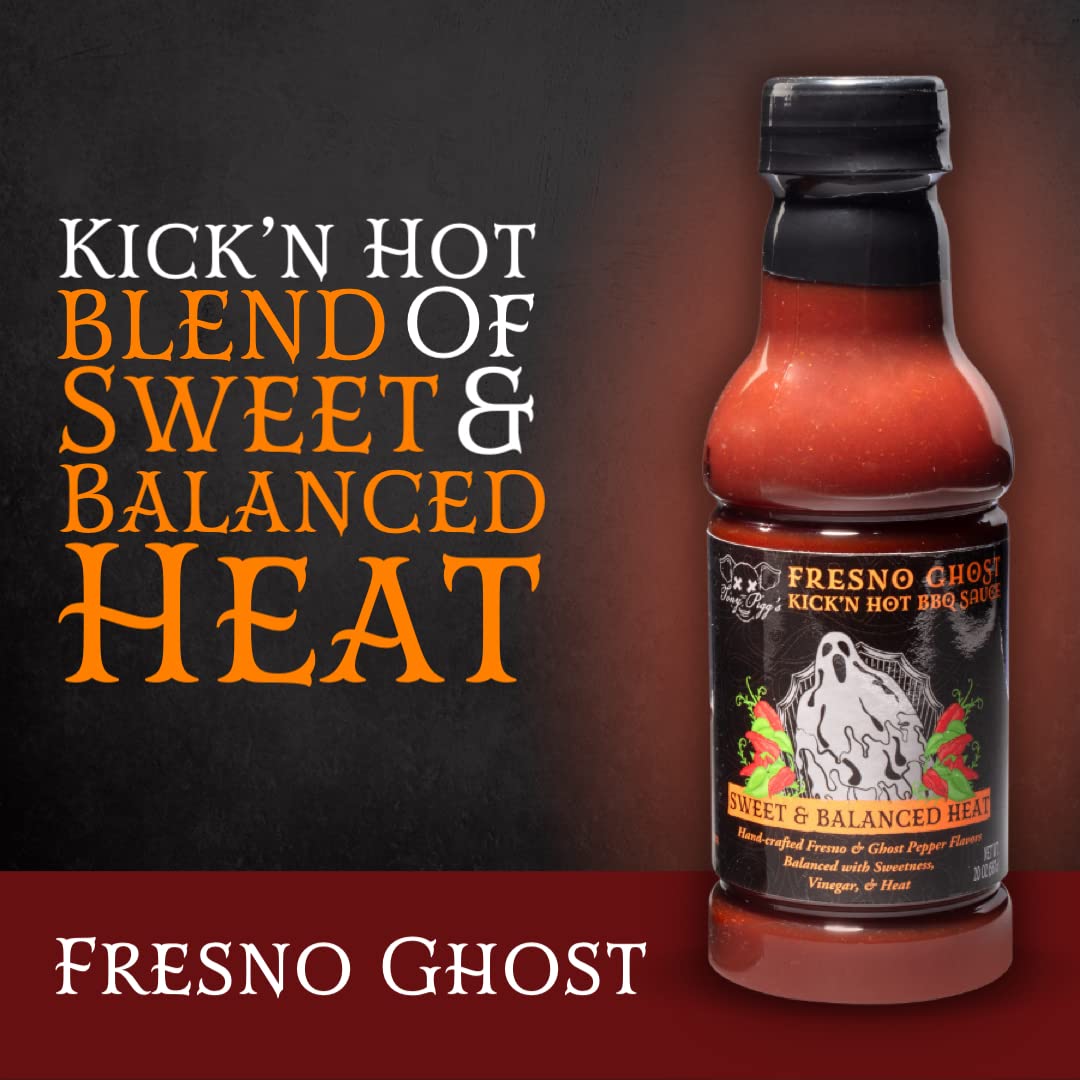 Tony Pigg's Kick'n Hot BBQ Sauce Gift Set - (3-19oz Bottles - Fresno Reaper, Ghost, Creeper Flavors) - Hand-Crafted Spicy Barbecue Sauce made w real hot peppers and Nothing Artificial - image 3 of 5