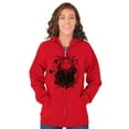 thumbnail image 4 of Celestial Sun Space Hands Spiritual Unisex Fleece Graphic Zip Up Hoodie Brisco Brands 2X, 4 of 5