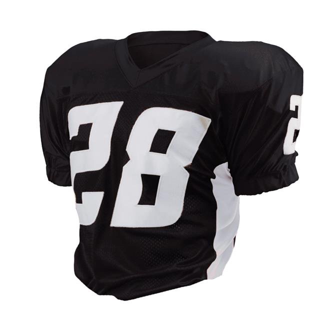 Youth Football Game Jersey, Black & White Medium