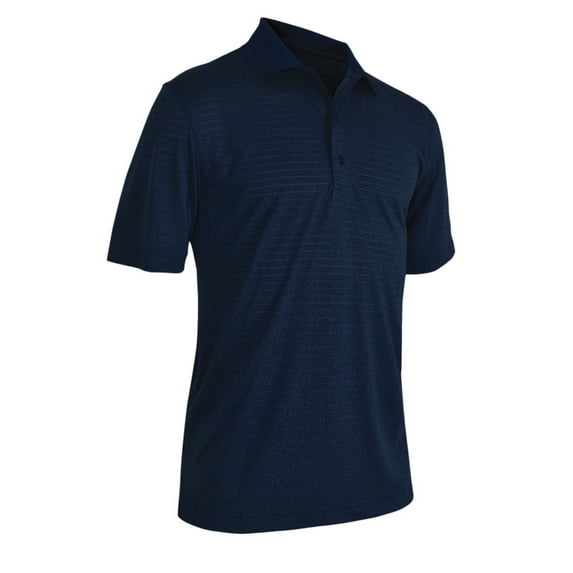 Monterey Club Men's Dry Swing Heather Stripe Jersey Golf Polo Shirt #1677