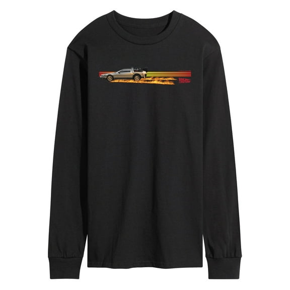 Back To The Future - Delorean - Men's Long Sleeve Graphic T-Shirt