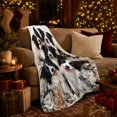 thumbnail image 3 of Five Border Collie Dogs Floral Accents Cheerful Heartwarming, Cozy Pet Portrait Pattern, Warm Flannel Blanket for Living Room and Bedroom, Dog Lovers Just Because Gift, Pet Lover Home Decor, 3 of 9