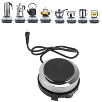 Hinzonek Mini Electric Heater Stove, 500W Round Hot Plate Portable Countertop Burner For Ceramic Glass Kettle Single Plate Cooktop, Easy to Clean Multifunction Home Kitchen Hot Burner,Black