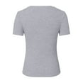 thumbnail image 5 of Hauaitttt Women Short Sleeve Tops Crewneck Rib Knit Slim Fit Shirts Basic Tee 2025 Summer Casual T Shirt Trendy Clothes Women Casual Tee T Shirt Summer Women Shirts Layering Tee Long Sleeve Women, 5 of 5