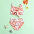 thumbnail image 2 of Gerichy Toddler Girl Swimsuit,Girls Bathing Suit Baby Girls Short Two Piece Swimsuit Flying Sleeve Printed Fruit Top Flounces Short Set Swimming Summer, 2 of 8