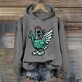 thumbnail image 2 of WEAIXIMIUNG Sweatshirts pour Femmes Sans Capuche avec Graphiques, Mode Hiver, Imprimé Poulet Vert, 2 of 3