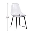 thumbnail image 5 of YIYADO Pet Chairs 4 Pieces Black, Modern Transparent Design, High Quality Transparent Material, Easy to Assemble, Dining Chair, Office Desk Seat or Decorative Chair, 5 of 6