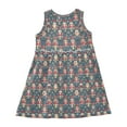 thumbnail image 3 of Girls Dress Nutcracker Pattern Sleeveless Dress for Girls Hem A-Line Casual Sundress, 3 of 7
