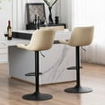thumbnail image 4 of Kidol & Shellder Beige Bar Stools Set of 2 Modern Kitchen Island Barstool, 4 of 6