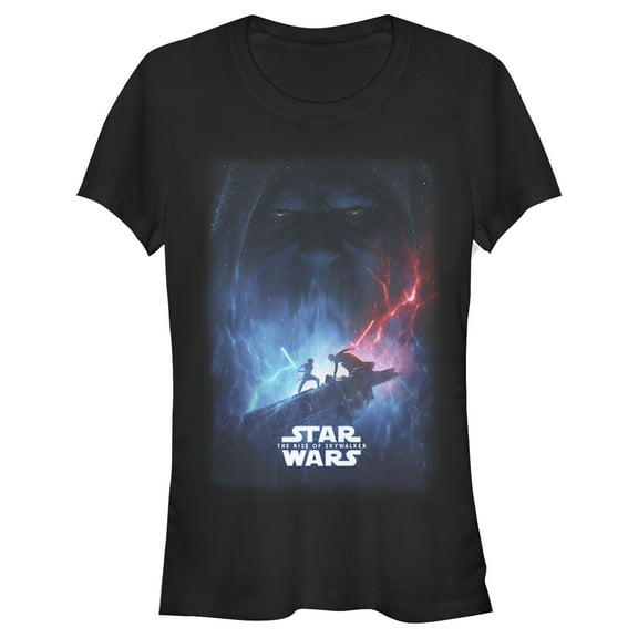 Junior's Star Wars: The Rise of Skywalker Palpatine Looming Graphic Tee Black Small