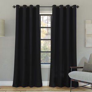 Sun Zero Oslo 2-Pack Blackout Grommet Curtains, 52"W x 84"L