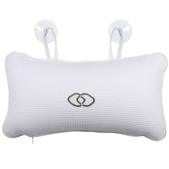 HINTRMENT 1Pcs Spa Bath Pillow for Bathtub with Suction Cups and Inflatable Air Bags 13.6x7.5x0.2in