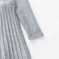 thumbnail image 5 of SERTG Children Knit Sweater Dress Solid Color Long Sleeve Round Neck Princess Cute Comfortable Casual Fall Winter Skirt for Kids 3-9 Years(Gray,9 Years), 5 of 6