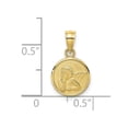thumbnail image 3 of 10k 10mm Engraved Angel Coin Charm, 3 of 4