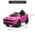 thumbnail image 7 of Licensed Dodge Challenger Kids Electric Car 12V Ride On Car Battery Powered Electric Vehicles with Remote Control, LED Lights, Bluetooth, MP3 for Boys Girls, 7 of 7