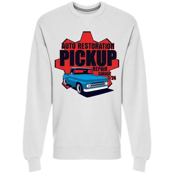 Auto Restoration Pickup Sweatshirt Men -Image by Shutterstock, Male x-Large
