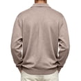 thumbnail image 5 of Long Sleeve Polo Shirt for Men Turn Down Collar Heavyweight Knit Polo Slim Fit Casual Shirts Soft Fabric, 5 of 6