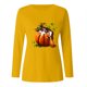 thumbnail image 4 of Camiseta suelta estampada a la moda para mujer, blusa de manga larga, cuello redondo, camisetas informales Pompotops  FGAJ5520, 4 of 5