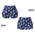 thumbnail image 5 of Haiem crystal Skull No Front Seam Biker Shorts for Women Yoga Workout Gym Bike Shorts with Tummy Control Moisture-Wicking-Small, 5 of 9