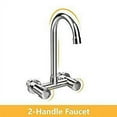 thumbnail image 4 of Hand Wash Commercial Sink Wall Mount Utility Sink with Hot&Cold Faucet Silver, 4 of 13