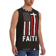 thumbnail image 2 of Bixox Men's USA Flag Cross Printed Shirt Sleeveless Fitness Tank Top-3X-Large, 2 of 7
