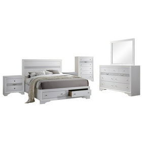Prepac Monterey Queen 5 Piece Bedroom Set In White Walmart Com