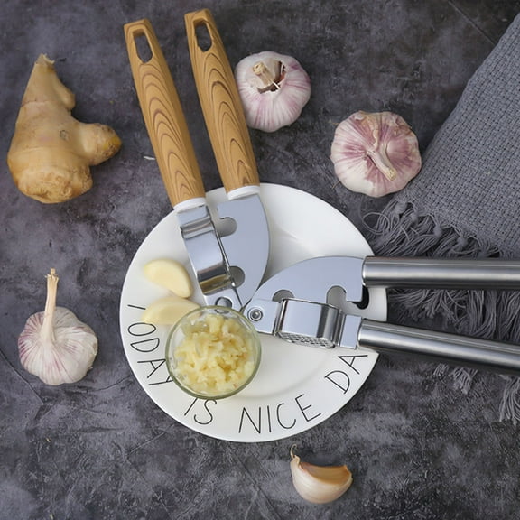 GOOHOCHY 2Pcs Kitchen Ginger Squeezer Wood For Cooking Garlic Mincing