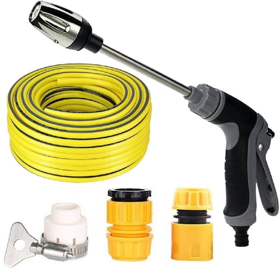 High Pressure Car Wash Kits with 3 Nozzles, 5M Hose & ABS Handle for Vehicle, Garden, Outdoor