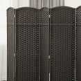 thumbnail image 6 of HOMCOM Room Divider, 6 Panel Folding Privacy Screen, 5.6' Tall Freestanding Partition for Home Office, Bedroom, Brown, 6 of 9
