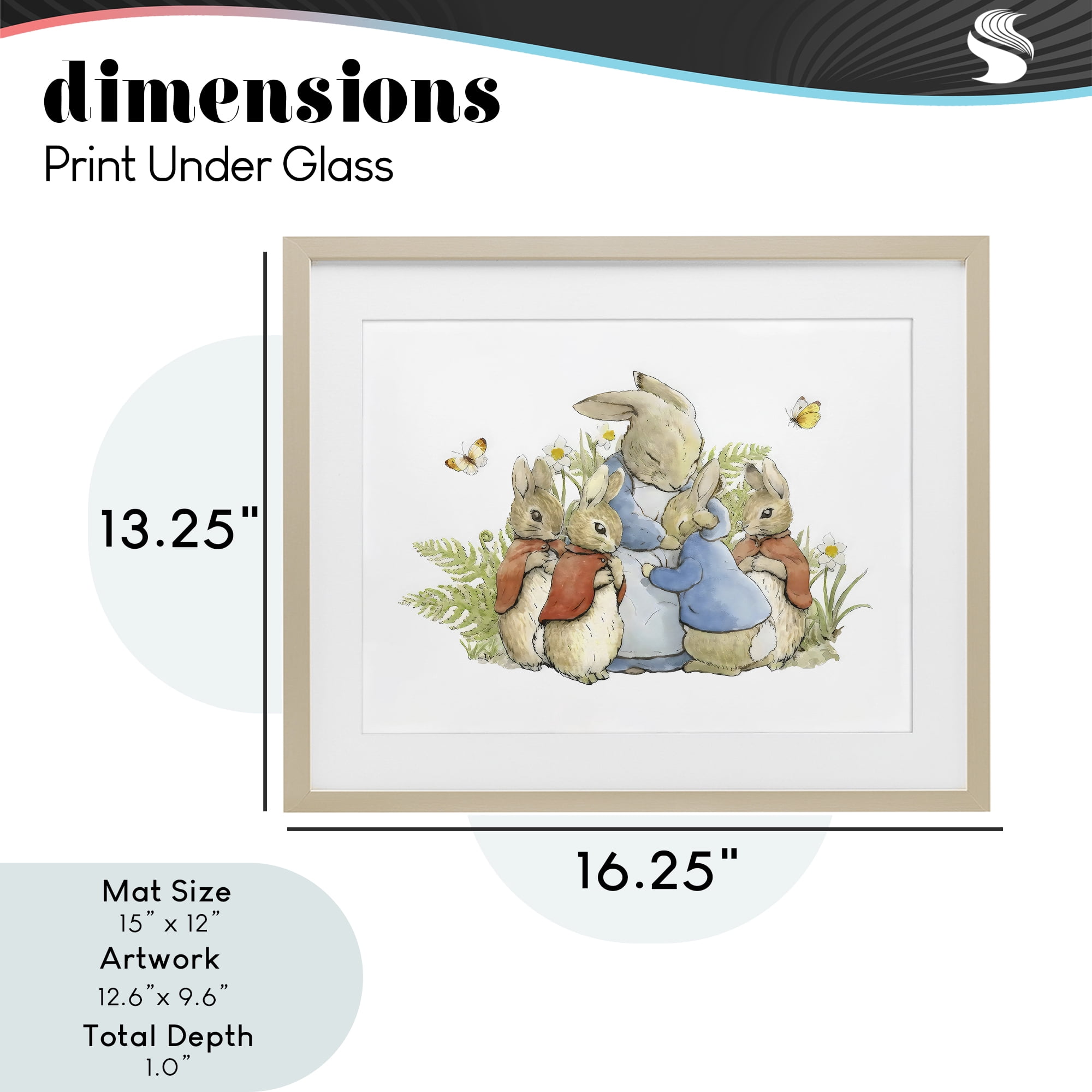 Stupell Industries Hugging Mother Rabbit Birch Framed Print Under Glass, design by Arlington Prints