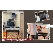 Double Piano Keyboard Stand - 2Tier Studio Stage Mixer Laptop Mount DJ Turntable