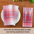 thumbnail image 6 of Iauyy Satin Napkins Set of 1- Pink-red Blue Plaid DIY Printing Decoration Cloth Napkin- Easy Care for Home/Party, 6 of 8