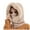 Beige, variant on SBYOJLPB Hats for Women Fashion Women Casual Scarf Plush Pullover Cap Windproof Warm Face Mask Weave Hat