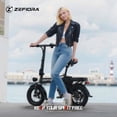 thumbnail image 5 of Folding Electric Bike for Adults, 14'' Mini Ebike, 48V 10Ah Removable Battery, Two Seats City Commuter Electric Bicycle, UL2849, 5 of 6