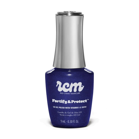 Red Carpet Manicure Fortify & Protect LED Gel Nail Color - Long-Lasting, Vibrant, Professional Quality, High Shine, Chip-Resistant - Infused with Vitamin A & Biotin (New Year, New Glam, 0.3 Fl Oz)