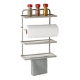 thumbnail image 3 of Honey-Can-Do Steel Over-the-Door or Mounted 3-Tier Spice Rack Cabinet Organizer with Paper Towel Holder, Gray, 3 of 9