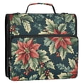 thumbnail image 5 of FORMRS Zipper Binder with Shoulder Strap 2-inch Ring 500 Sheet Capacity File Bag, Retro Christmas Poinsettia, 5 of 5