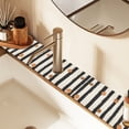 thumbnail image 2 of Yayeee Faucet Mat for Kitchen Sink 14.7" Diatomite Long Splash Guard Pad, Black Abstract Stripes, 2 of 7