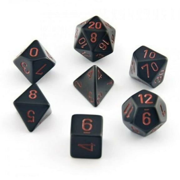 Chessex CHX25418 Dice-Opaque Black/Red Set